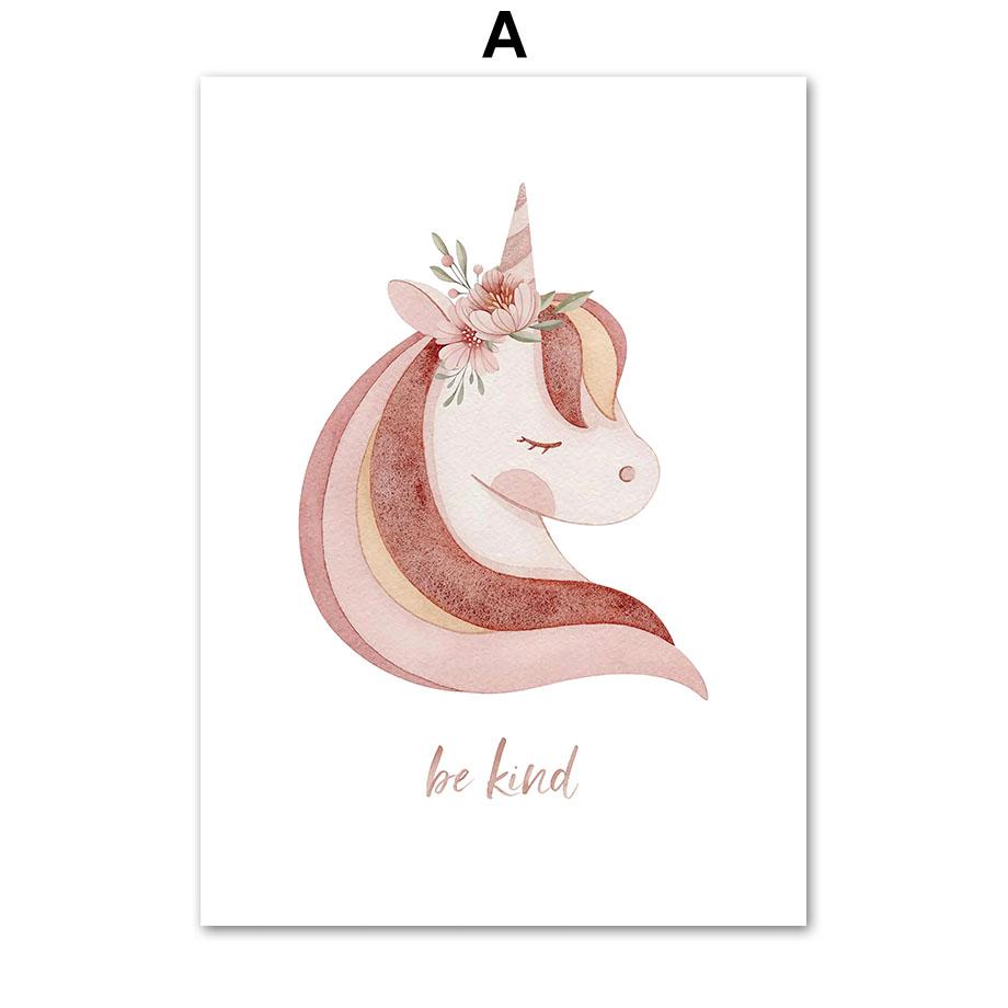 Декор для детской комнаты, постеры и принты, милый Единорог, Солнце, Луна, Радуга, любовь, детская настенная живопись, настенные картины, холст, живопись