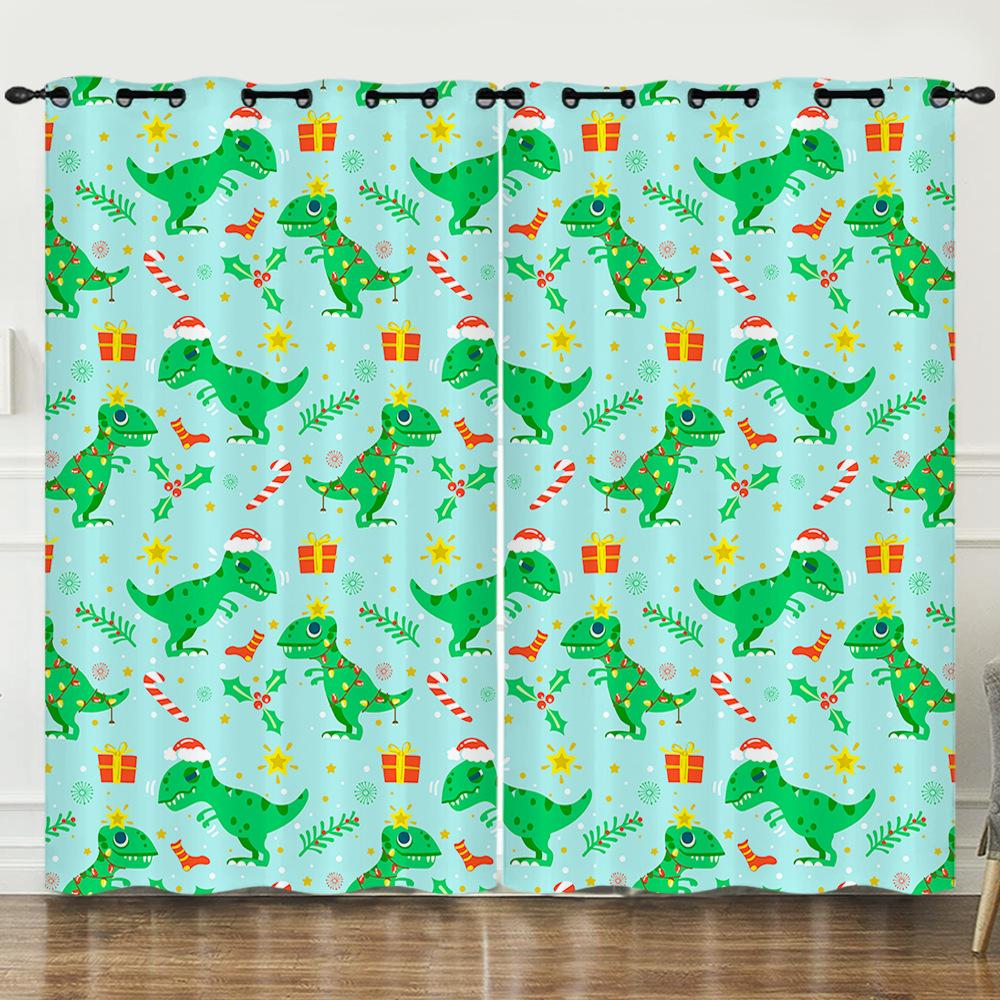 Cute Cartoon Dinosaur Curtains For Window Treatment Drapes Window Curtains For Living Room Bedroom Boys Kids Room Home Decor