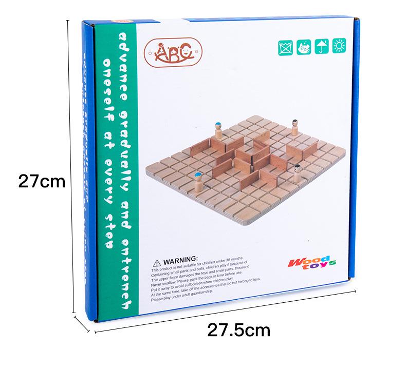 Children's Educational Strategy Chess Game - Wooden Logic and Intelligence Table Toy