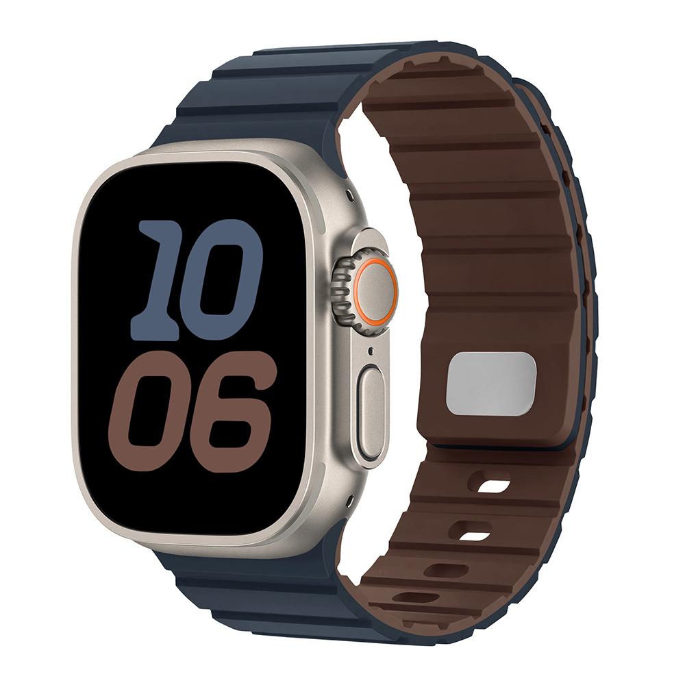 Подходит для Apple S10 Watch Силиконовый ремешок 42 мм/46 мм Магнитная присоска Ultra2 Силиконовый мужской и женский ремешок