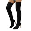 2024 Winter Hot Selling High Quality Women's Boots Fashion Pointed Solid Color Sleeve High Heels Women's High Sock Boots