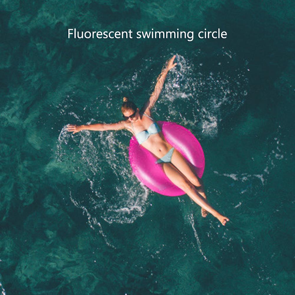 Inflatable Swim Ring Tube for Kids Adult Fluorescent Life Ring Buoy Swimming Pool Float Inflatable Child Swim Laps Random Color
