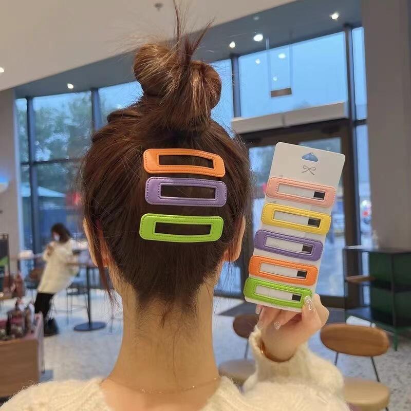 8 штук новых заколок для волос для девочек, боковая заколка ярких цветов, заколка Bb, открытка для волос, головной убор