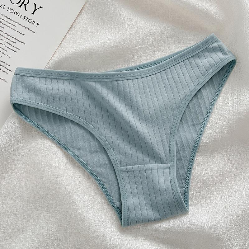 FINETOO Женские трусики из чистого хлопка, мягкие и дышащие, однотонное нижнее белье с низкой талией, размеры M-XL