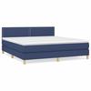3140559 vidaXL Divan Bed with Mattress Blue 180x200 Cm Fabric