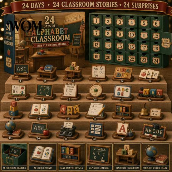 Miniature Theme Scenes 2026 Career Advent Calendar, 24-Day Countdown Box with Mini Occupation Simulation Scene Accessories Figures, Community