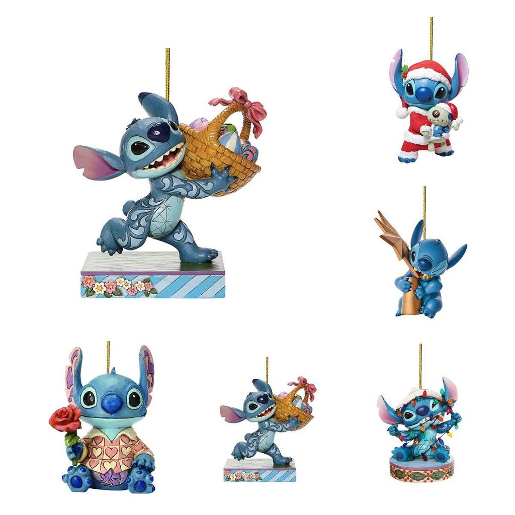 Enchanting Cartoon Anime Stitch Acrylic Pendant Christmas Tree Decoration Diy Crafts