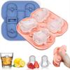 4 Cavity Bigfoot Ice Mold Food-Grade Ice Ball Mold Unique Penguin Ice Cube Tray  Party Supplies