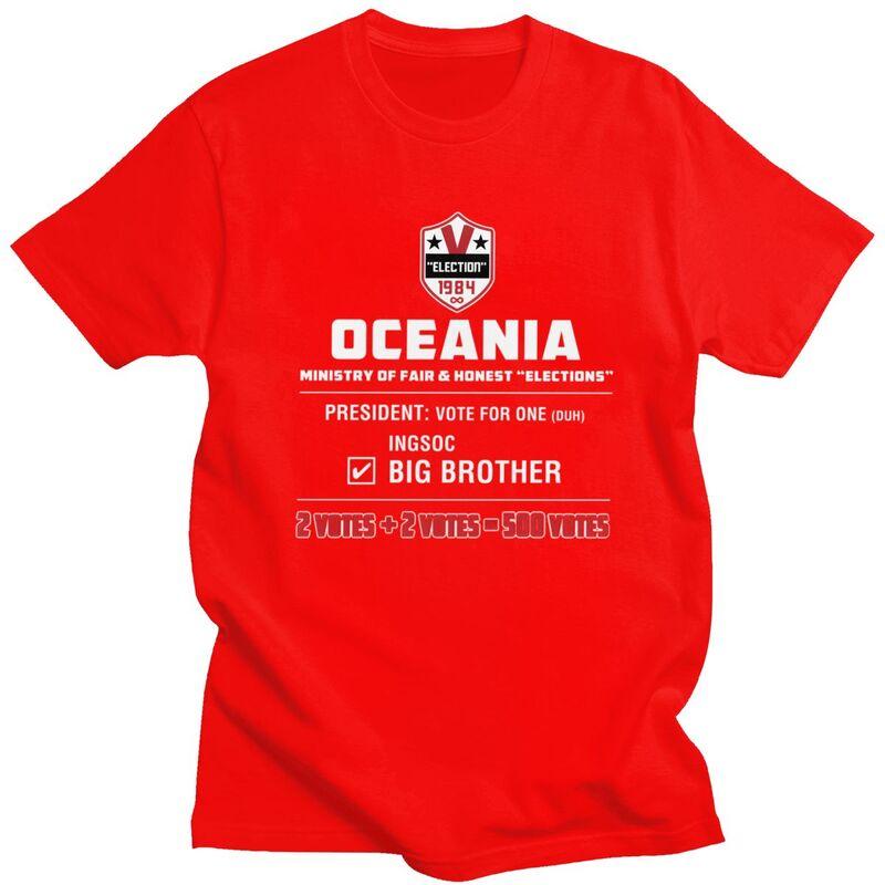 George Orwell 1984 Election Dystopian Big Brother TShirt 100 Cotton Tee Tops Summer Round Neck Tshirts Casual Short Sleeve