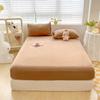 Сплошной цвет, приятная для кожи простыня из молочного волокна, матовый чехол для матраса Simmons с защитой от царапин, нескользящее покрывало «все включено»