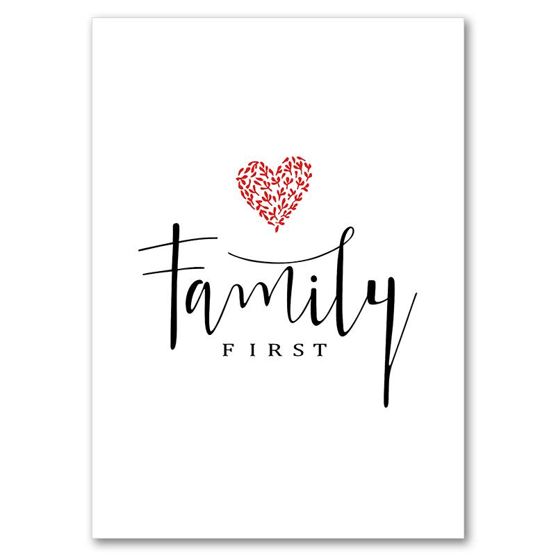 Abstract Line Mom Baby Hand Heart Minimalist Wall Art Canvas Painting Nordic Posters And Prints Wall Pictures Kids Room Decor
