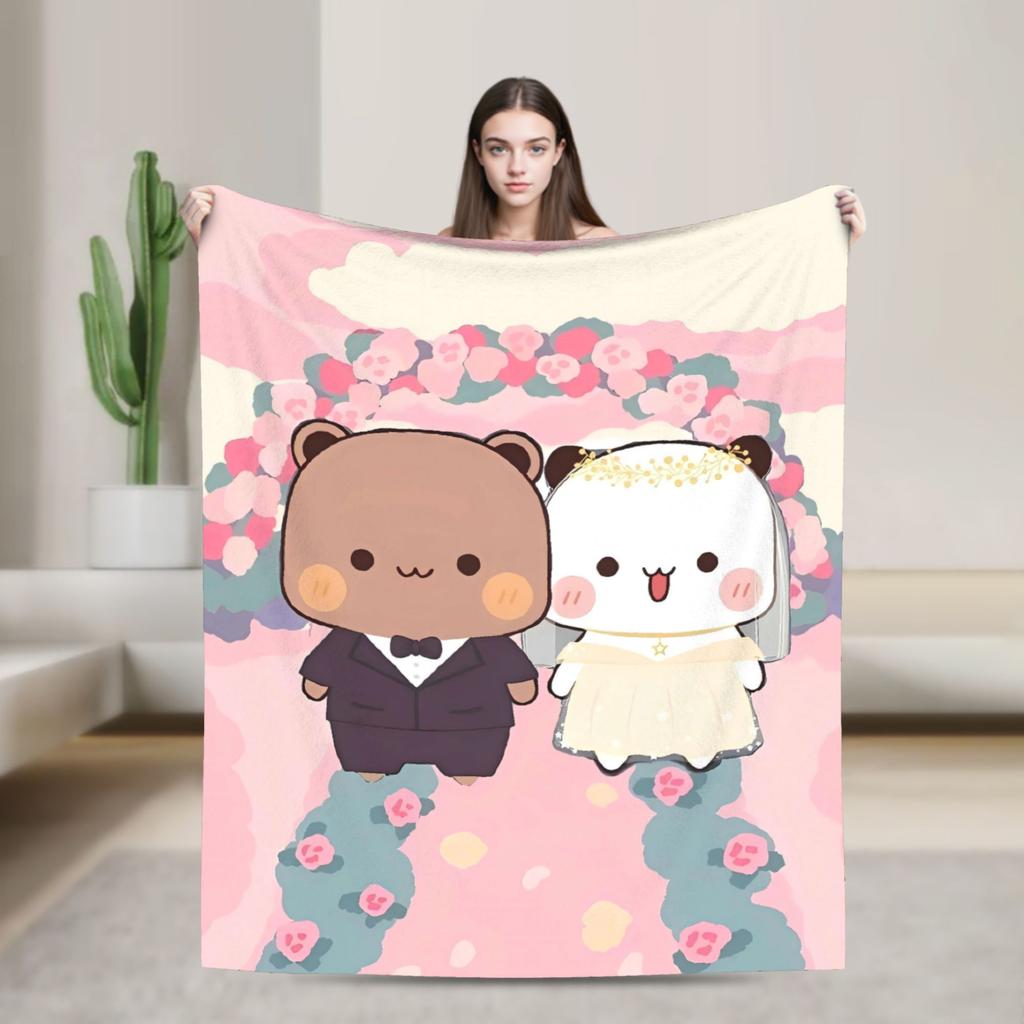 Cute Dudu Christmas Blanket Quality Warm Soft Throw Blanket Winter Camping Outdoor Fluffy Bedspread