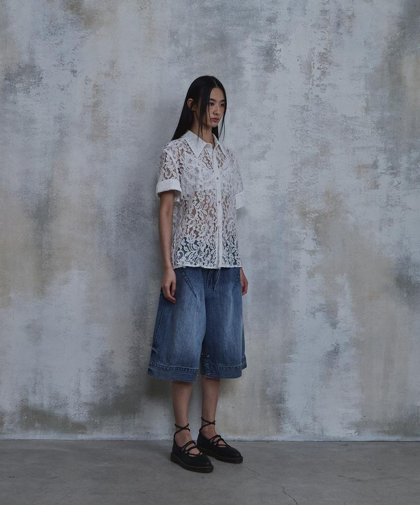 PARADIGMFILM [Ep.02] Lace Crop Half Shirt (Ivory)