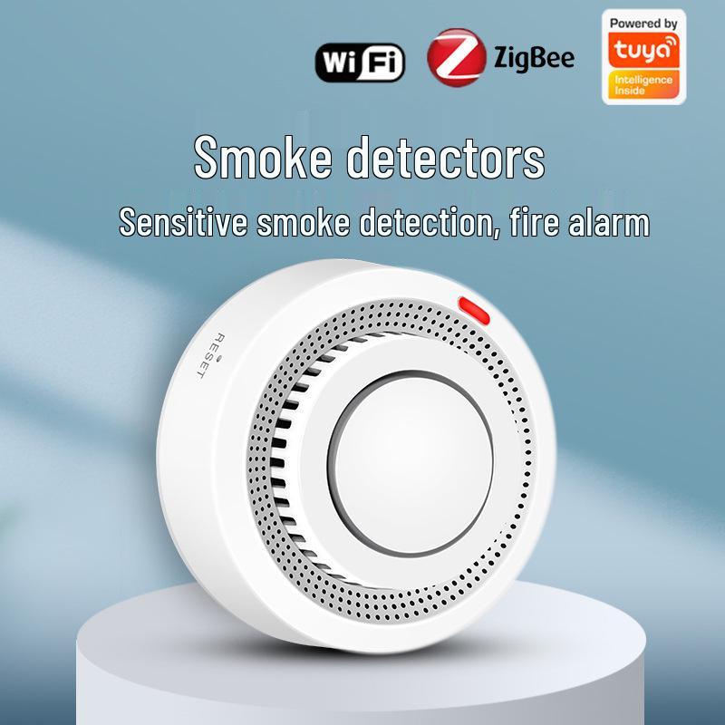 Умный WiFi-датчик газа и дыма Tuya с управлением через приложение.