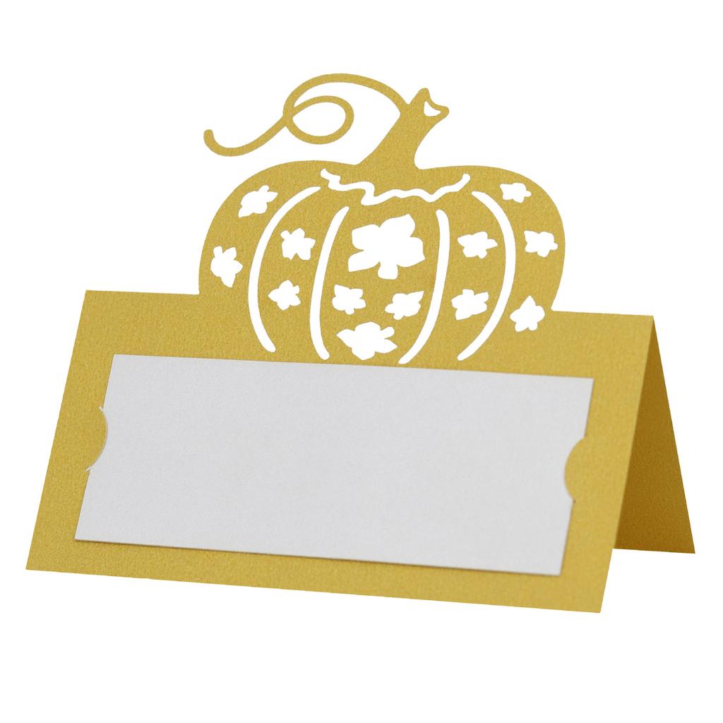 50Piece Elegant Thanksgiving Pumpkin Place Cards Thanksgiving Place Card Set with Elegant Pumpkin Designs for Tabletop