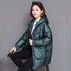 Autumn Winter Thicken Warm Long Parka Women Solid Color Loose Puffer Hooded Coat Jackets Outwear