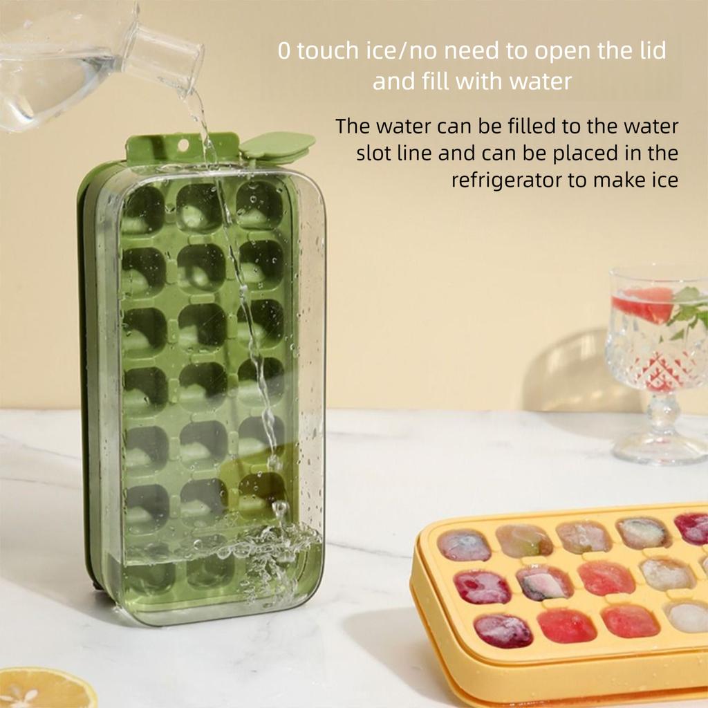 21 решетка, прессующие формы для кубиков льда, многоразовый льдогенератор, нетоксичный контейнер для хранения льда, кухонные принадлежности
