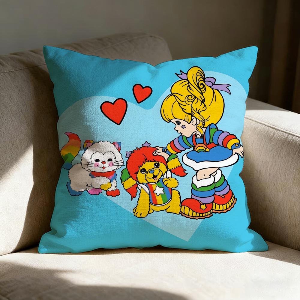Rrainbow Brite Cute Pillow Case Pillowcase Doublesided Printed Sofa Cushion Bedroom Headboard Pillow