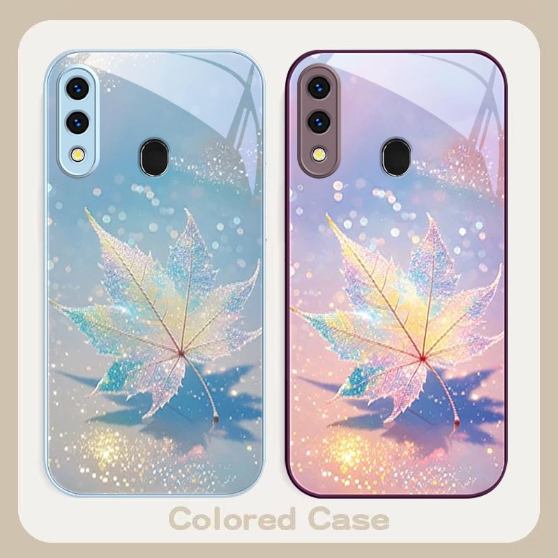 Текстура зеленого кленового листа Для Samsung A20 30 22 23 24 25 26 31 32 A33 34 35 42 50 51 52 53 54 55 56 70 71 72 73 стеклянный чехол для телефона