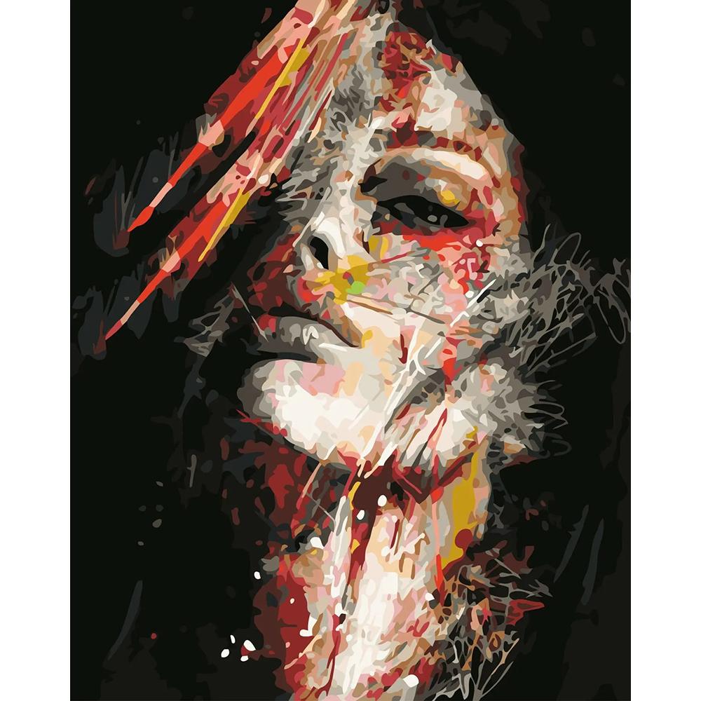 Безрамная картина, сделай сам, картина по номерам, женская раскраска по номерам, акриловая картина на холсте, ручная роспись, искусство рисования