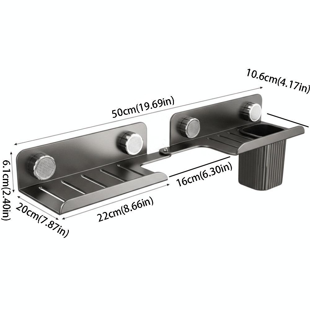 Vertical Wall-Mounted Storage Rack Countertop Sink Counter Storage Rack Shower