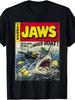 Vintage Jaws Horror Movie Graphic Tee Short Sleeve Crew Neck 100% Cotton T-Shirt Lightweight Comfortable for Parties