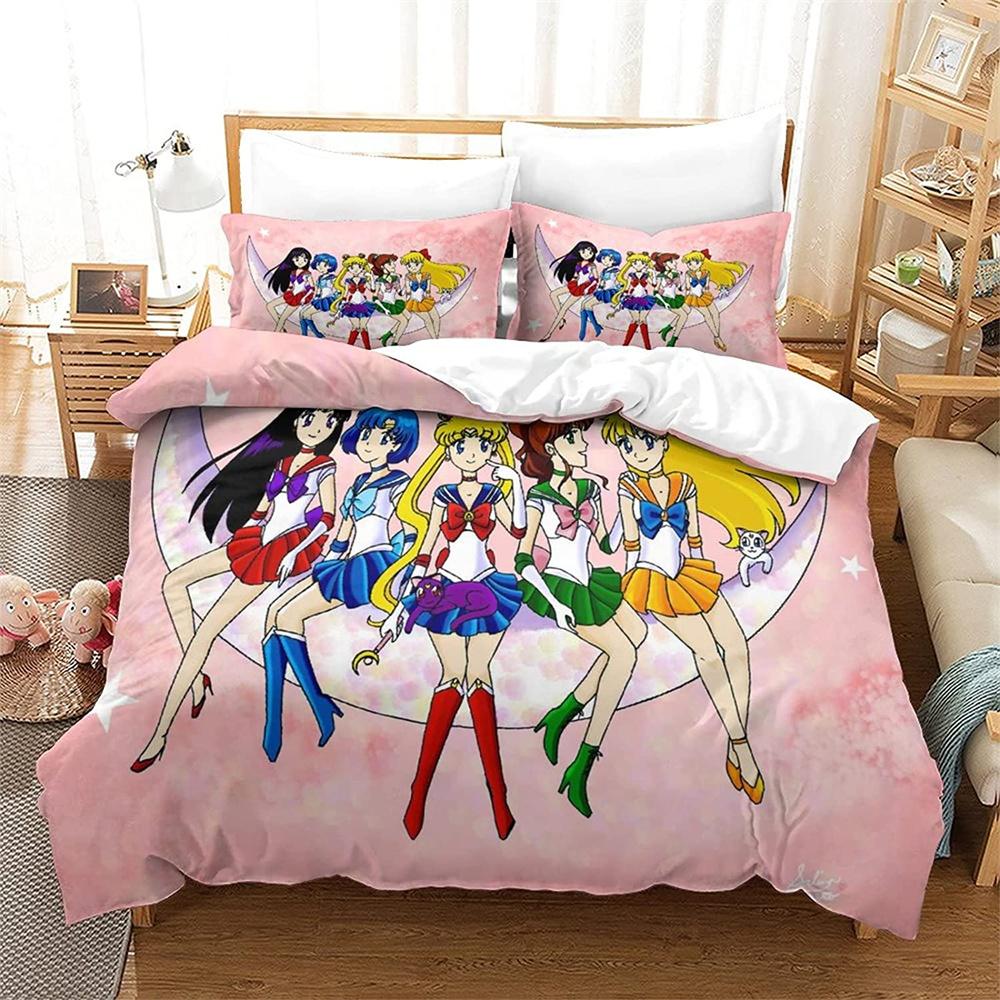 Комплекты постельного белья Cartoon S-Sailor Moon, изысканный комплект постельного белья, пододеяльник, комплект постельного белья, роскошный подарок на день рождения