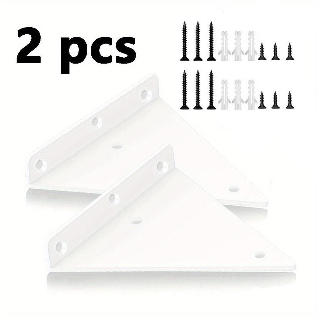 Кронштейны для полок - 5,5-дюймовые треугольные кронштейны для полок, скрытый кронштейн для полок, усиленный кронштейн и опора, квадратная плавающая опора