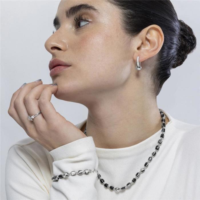 Luxenter Boucles d'oreilles en argent 925 et zirconium brillant plaqué finition en rhodié - Kigen