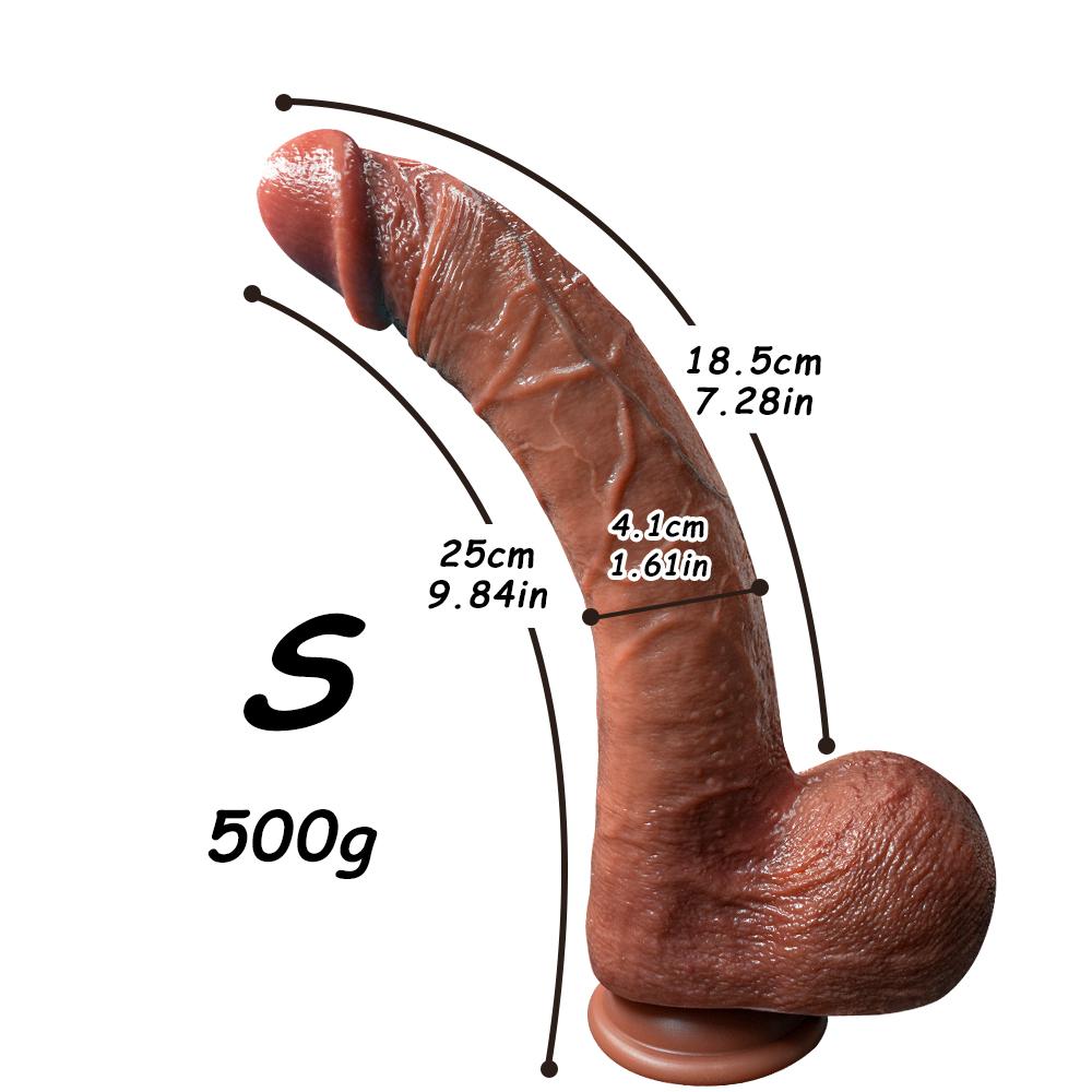 Очень длинный перевернутый реалистичный пенис с сильной присоской, жидкий силикон, высококачественный мягкий вагинальный массажер для кожи для женского самоудовлетворения