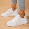 Women Shoes 2024 Breathable White Shoes Lace Up Flats Women Mesh Sneakers Size 36-45 Loafers Platform Outdoor Casual Shoes