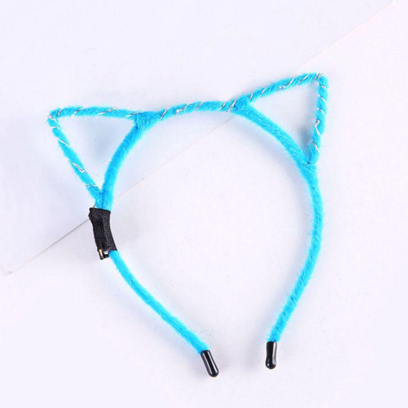 1шт. Повязка на голову, светящиеся кошачьи ушки, головной убор, цветная вспышка, повязка на голову