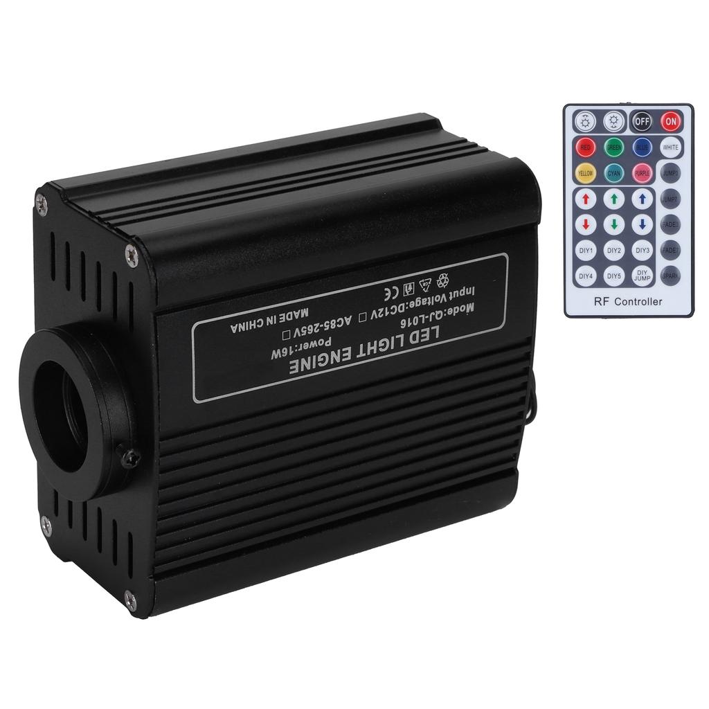 Optical Fiber Light Engine Driver 16W RGBW Ceiling Light Source with Remote Controller 12V
