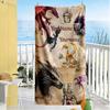 Gothic Illustrations Personalized Name Beach Towel High Absorbency & Quick-Dry Suitable for Swimming Gym Camping Yoga Vacation