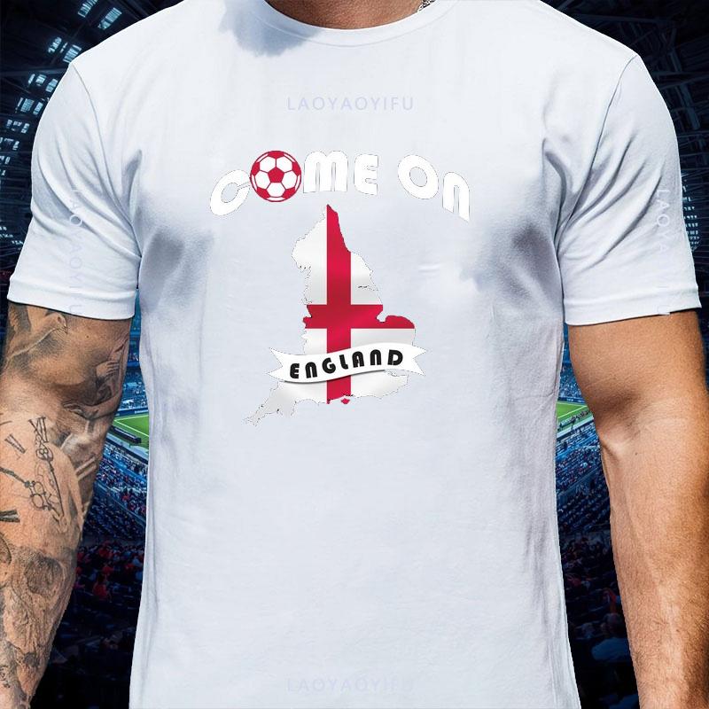 England Champion Come On Slogan Country Map Flag T Shirt Unisex Print Country Pride Match Day F