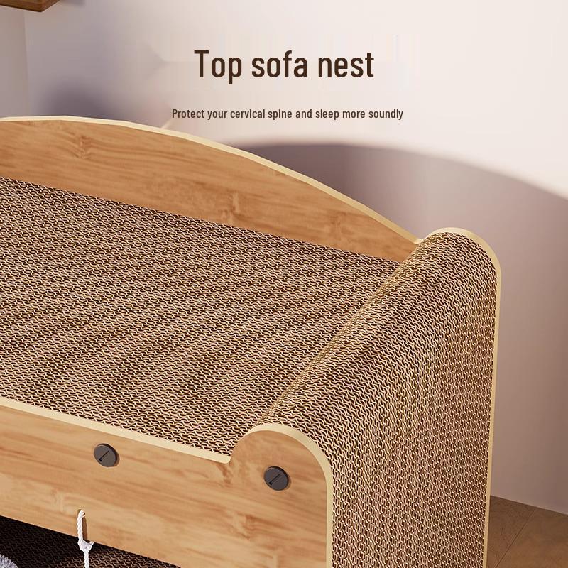 Когтеточка и лежанка для кошек в стиле телевизора: Прочный, Без мусора, Устойчивый к царапинам, Универсальный кошачий домик-игрушка