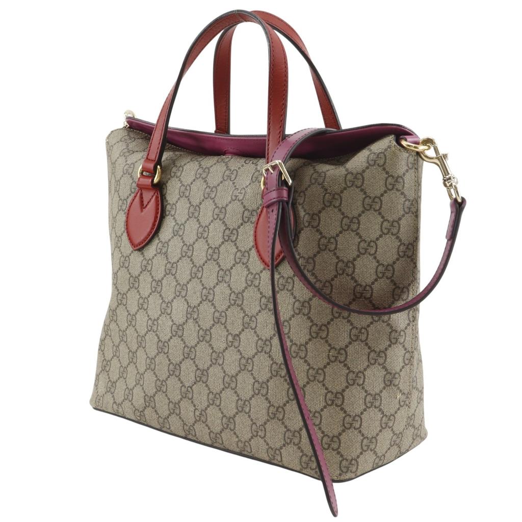 GUCCI 2WAYShoulder Handbag 429147 Brown GG Supreme Canvas Women Used