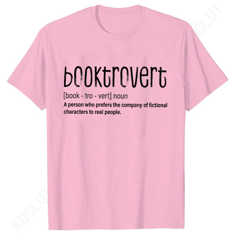 Booktrovert Book Lover Shirt for Women Classic Literature T-shirts Bookish Girl Tshirts Bookworm Tee Clothing Gift for Librarian