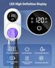 UV Toothbrush Holder with UV Sanitizing Function, Dual Cleaning Modes Tooth Powder Brush Holder with Smart LED Display, Air Drying Bathroom