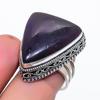 Natural Pink Labradorite Gemstone 925 Sterling Silver Jewelry Ring Size 8 I9W86