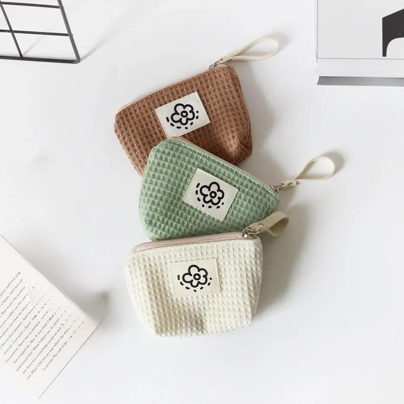 Милый цветок Мягкий квадратный монетница кошелек для денег сумка на запястье Портативный мини помада органайзер автобус удостоверение личности кредитные карты сумки