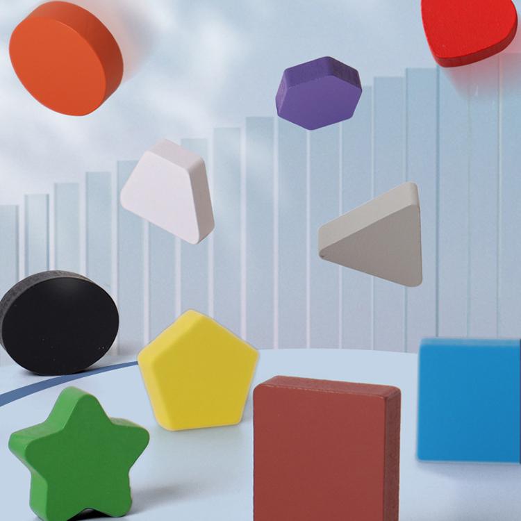 Деревянная форма Цифровой лабиринт Цветовая классификация Логарифмическая доска/детская головоломка Сопоставление Когнитивная настольная игра Обучающая игрушка