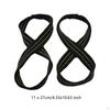 2x 8 Shaped Weight Lifting Straps, Deadlift Double Loops, Workout ,Bodybuilding, Home Gym Straps