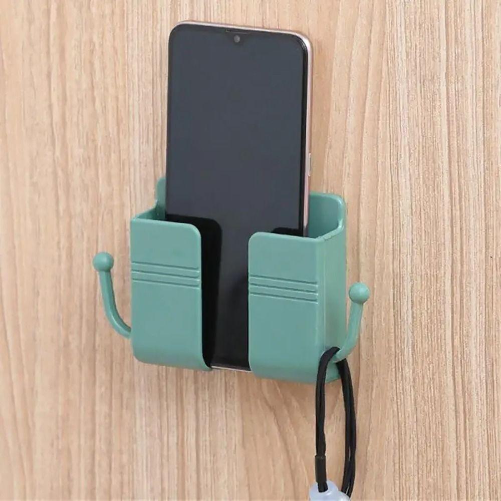 1Pcs Mobile Phone Plug Wall Mounted Storage Box Wall Holders Phone Charging Holder Rack