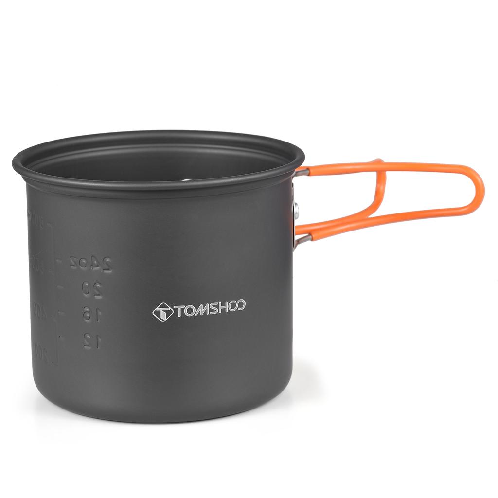 TOMSHOO Посуда для кемпинга, набор для беспорядка, легкий походный кухонный набор, походный горшок, миска, вилка, ложка