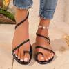 Fashion 2025 New Ladies Shoes Open Toe Women's Sandals Fashion Slip-on Summer Beach Plus Size Light Comfortable Flat Sandals Zapatos