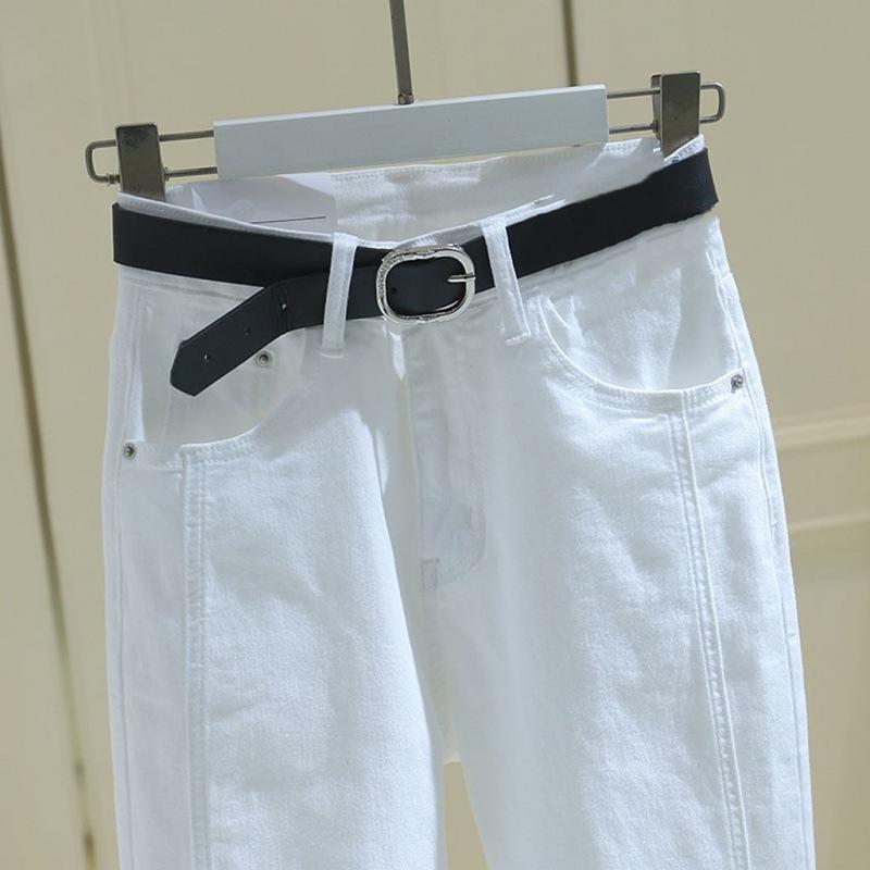 Женские джинсы свободного кроя с высокой талией, осень 2023 г., белые шаровары