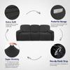 1 2 3 Seat Stretch Sectional Recliner Sofa Slipcover Soft Washable Furniture Protector Couch Cover with Elastic Bottom
