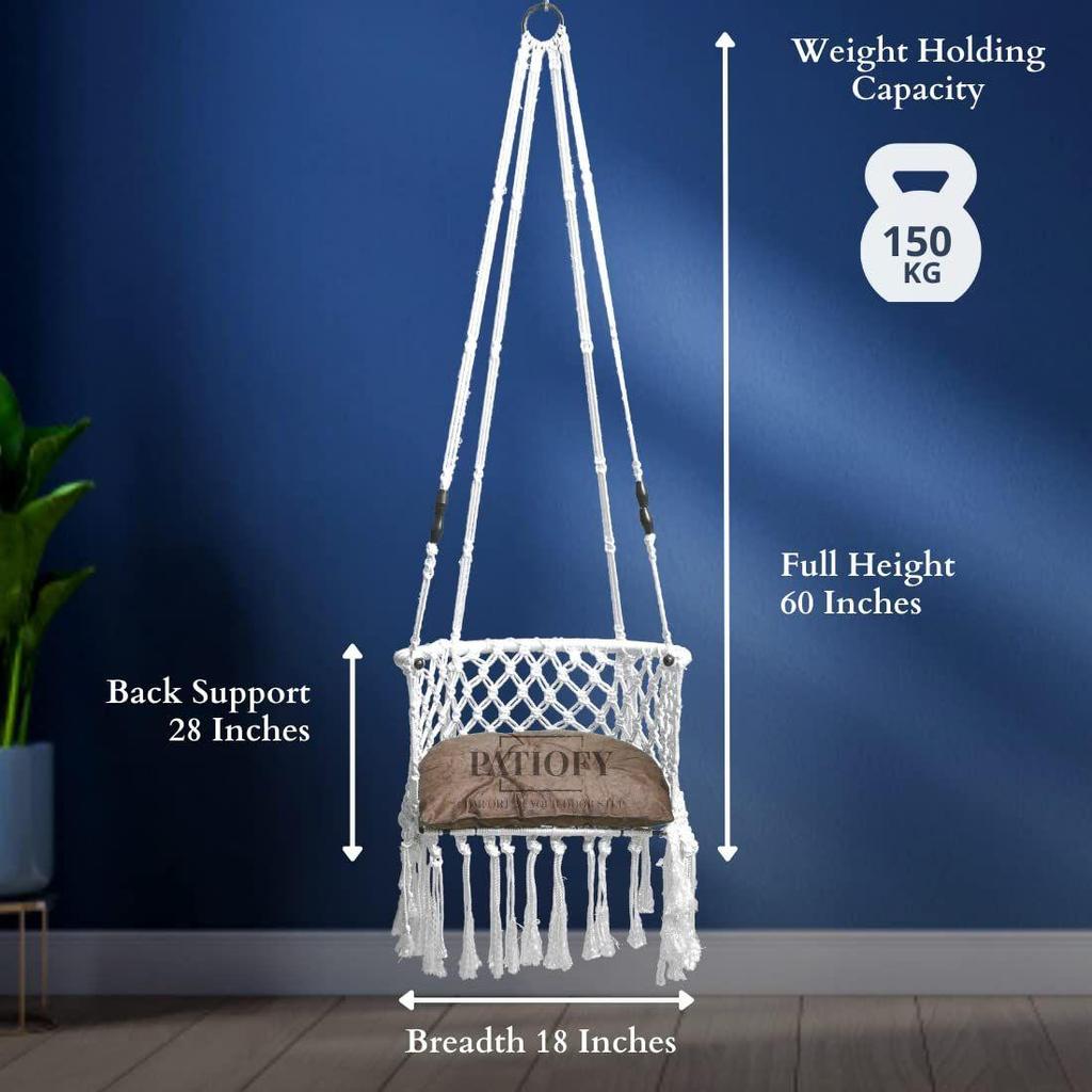 Premium C Shape Swing for Adults for Home/Swing for Balcony/Swing for Kids/Hammock Hanging Swing Chair/Swing for Garden