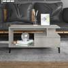 Coffee Table, Concrete Grey, 90x49x45 Cm